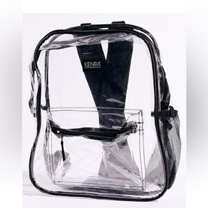 clear/ translucent medium sized backpack